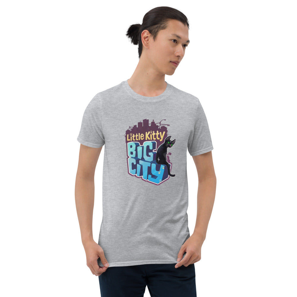 Little Kitty, Big City Short-Sleeve Gildan Unisex T-Shirt