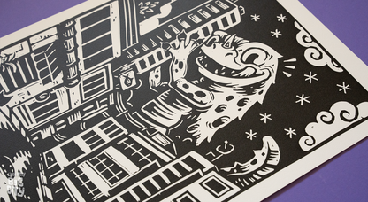 2026 Attack Peter x Little Kitty, Big City Print
