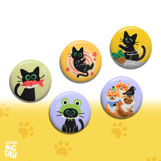 Little Kitty, Big City Buttons