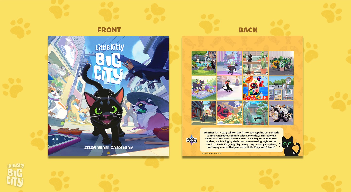 Little Kitty, Big City 2026 Wall Calendar