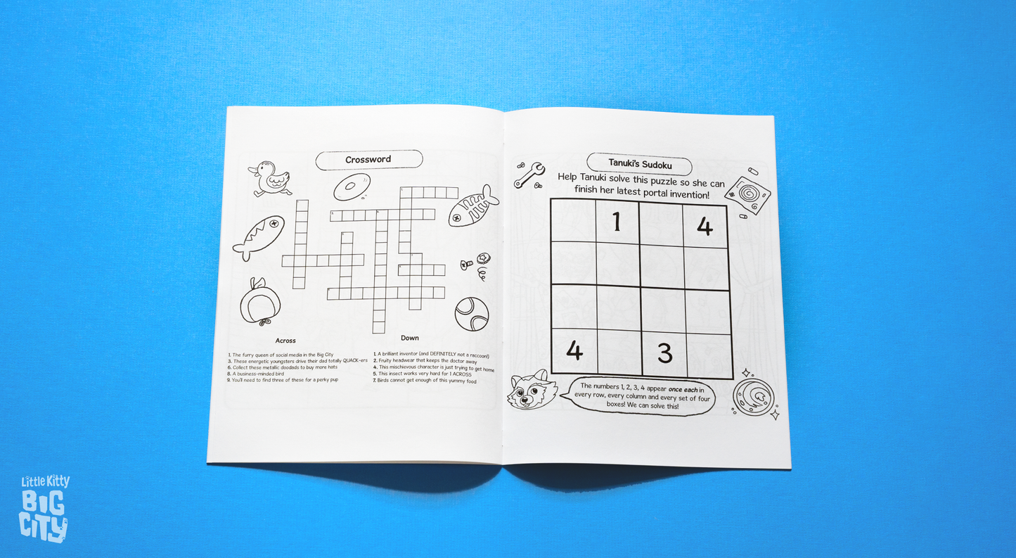 Little Kitty, Big City Coloring Book