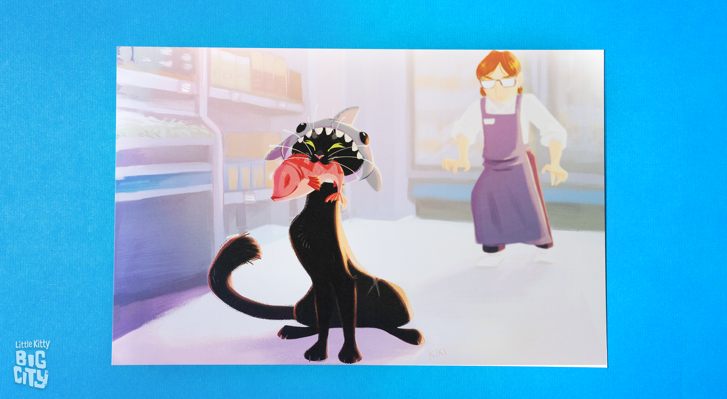 Catch of the Day Lithograph Print