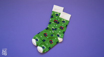Socks - Kitty Hats - Lime