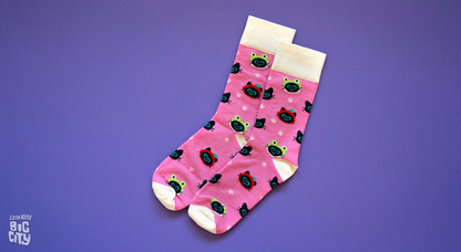 Socks - Kitty Hats - Pink