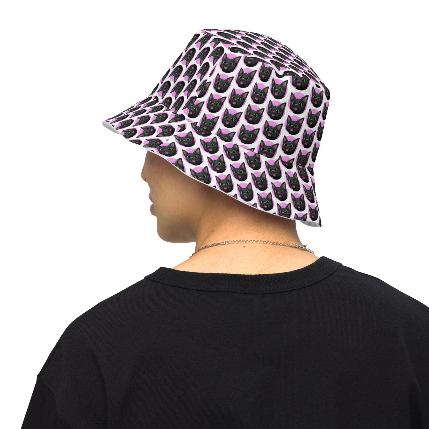 Little Kitty, Big City Reversible Bucket Hat