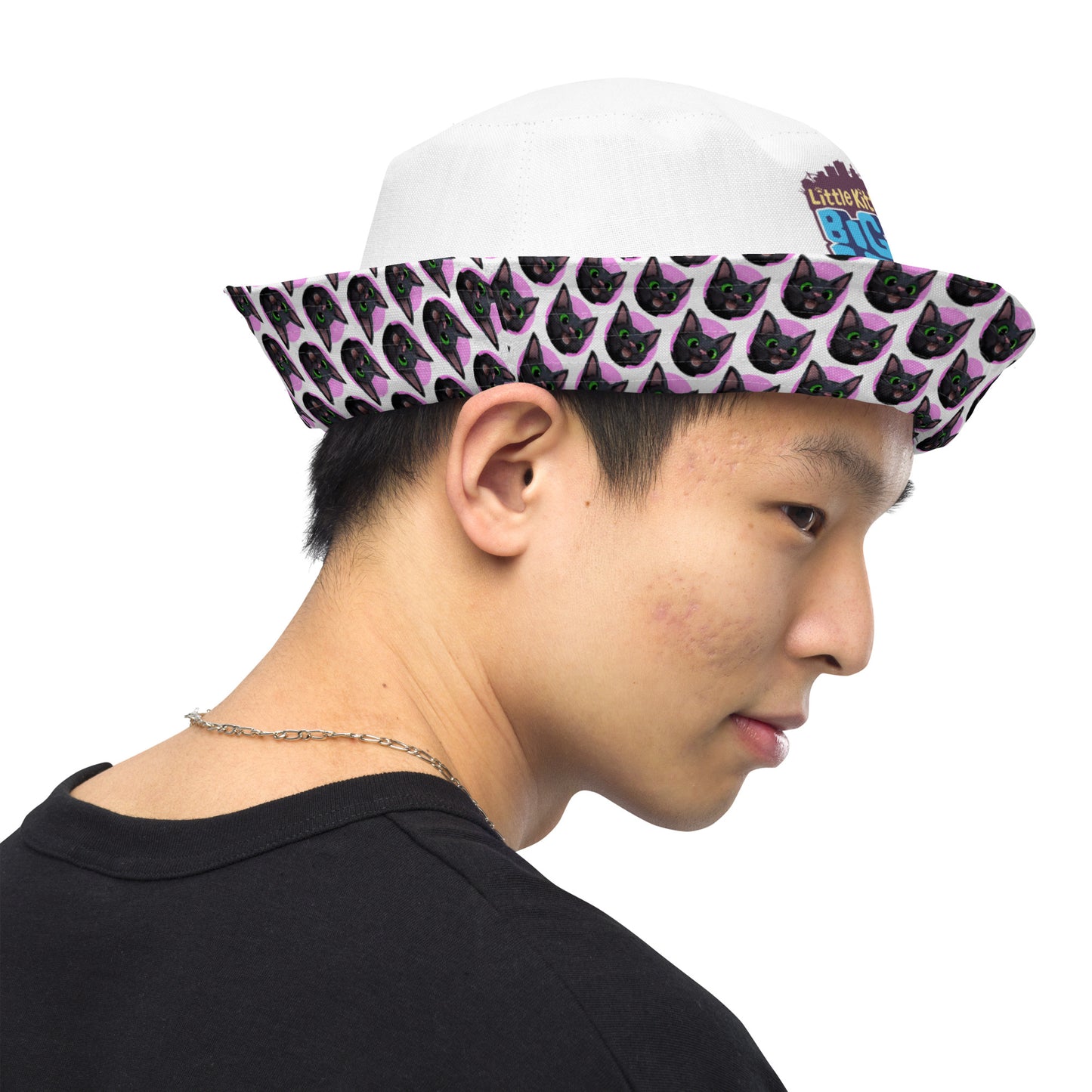 Little Kitty, Big City Reversible Bucket Hat