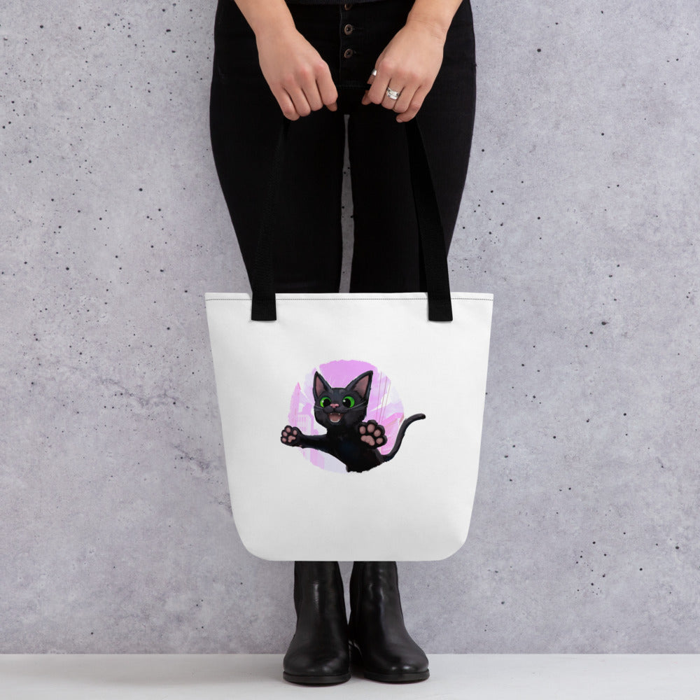 Little Kitty, Big City: Leap! Medium Tote bag