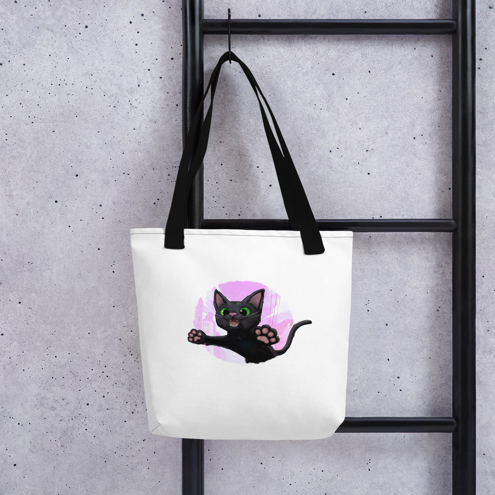 Little Kitty, Big City: Leap! Medium Tote bag