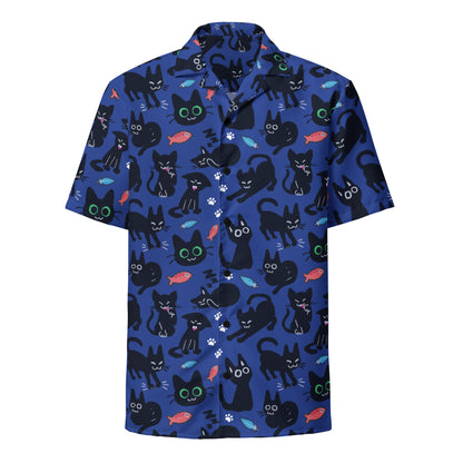Little Kitty All-Over Print button shirt