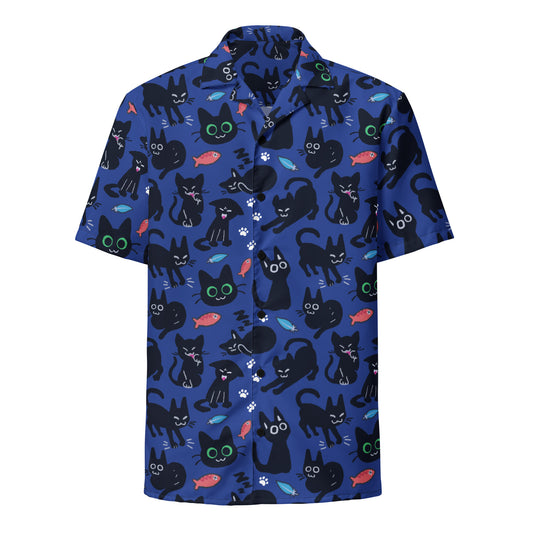 Little Kitty All-Over Print button shirt