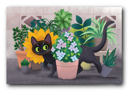 "Purrfect Bouquet" print by Cloudy