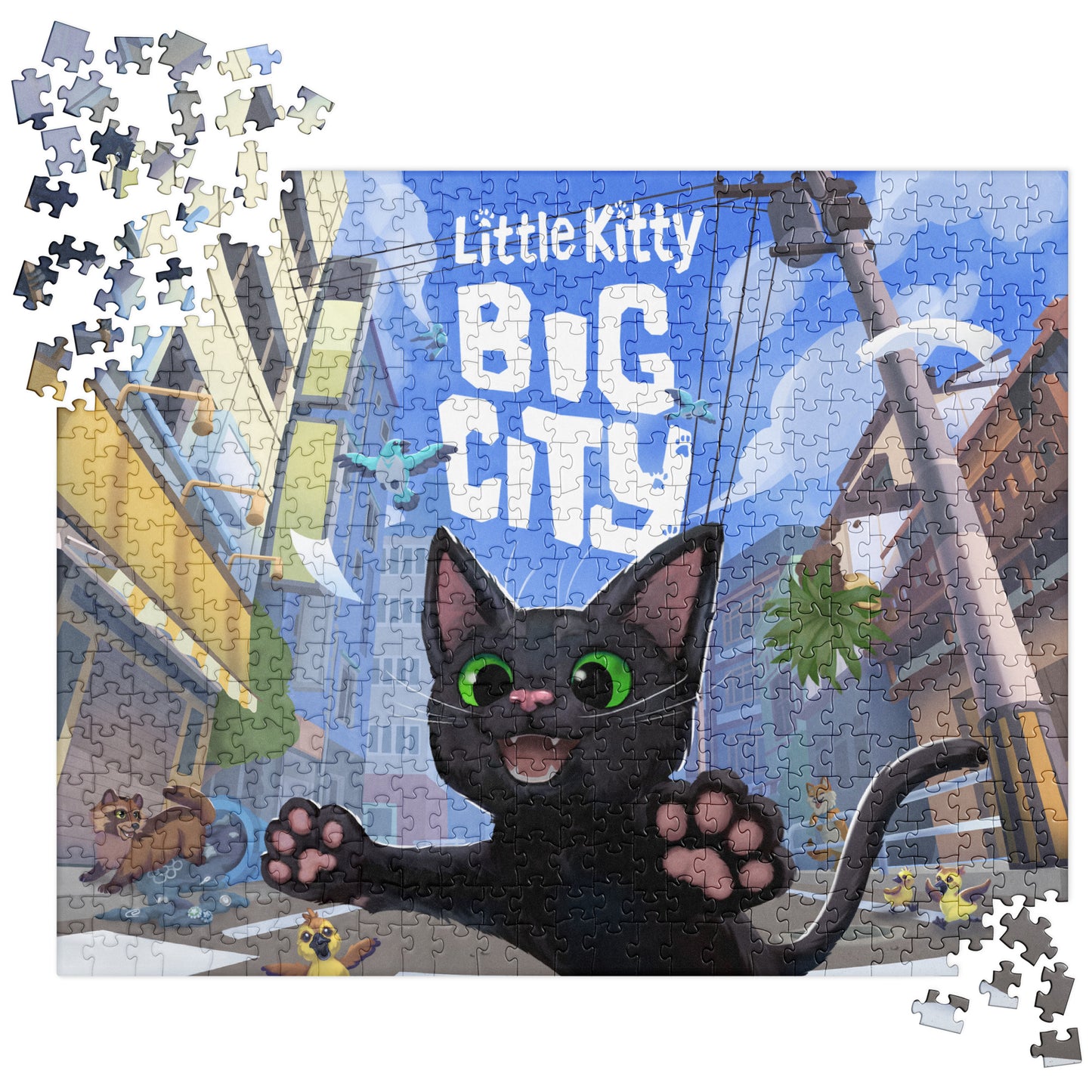 Little Kitty, Big City Jigsaw puzzle (520 pieces)