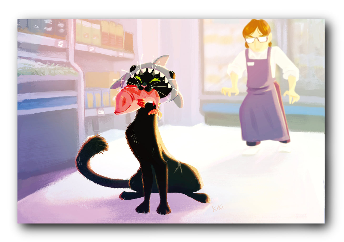 "Catch of the Day" print by Kiki Doodle