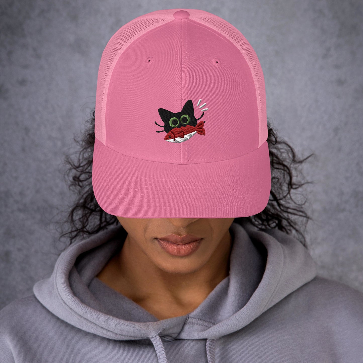 Kitty Got a Fish Trucker Cap