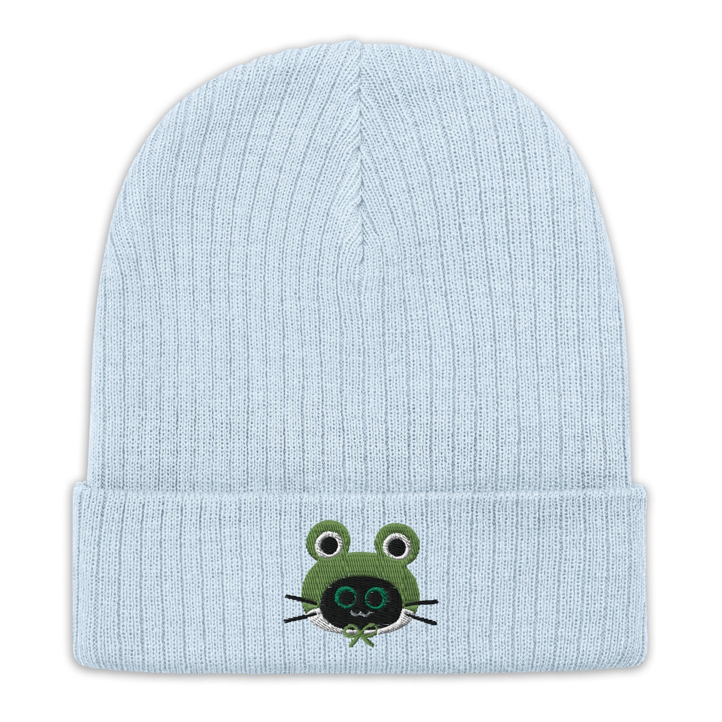 Frog Hat Ribbed knit beanie