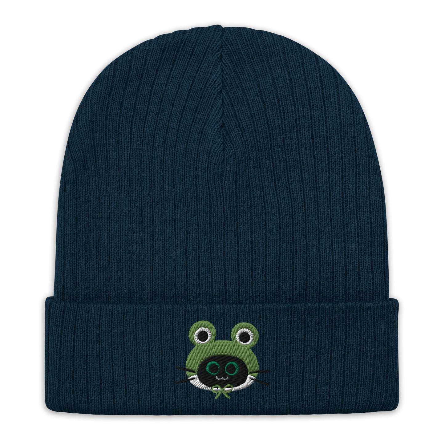 Frog Hat Ribbed knit beanie