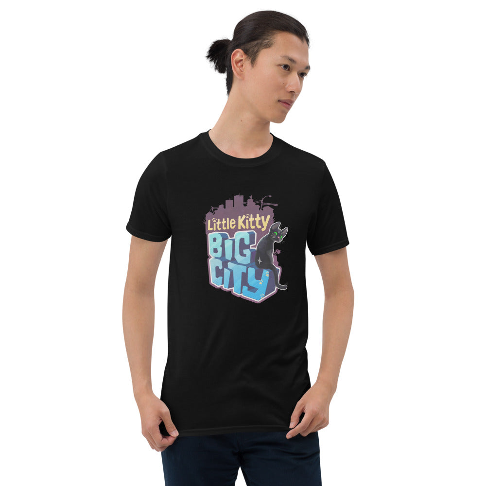 Little Kitty, Big City Short-Sleeve Gildan Unisex T-Shirt