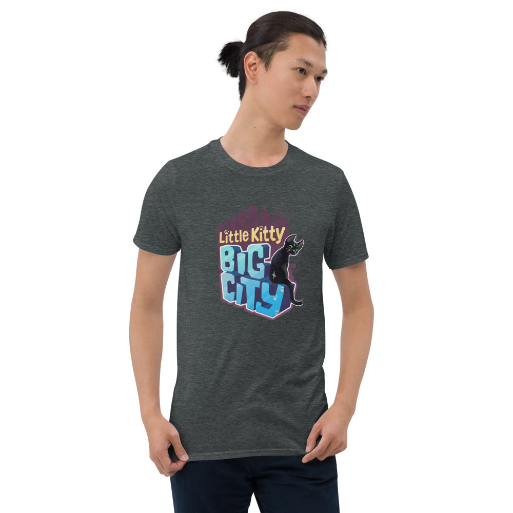 Little Kitty, Big City Short-Sleeve Gildan Unisex T-Shirt