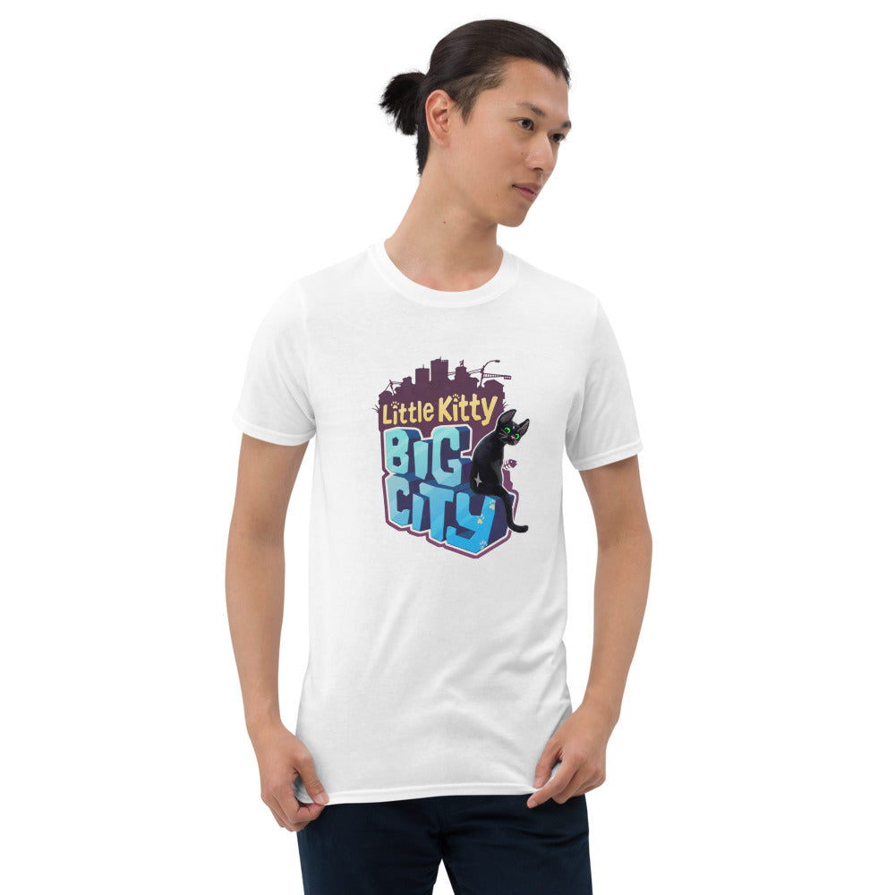 Little Kitty, Big City Short-Sleeve Gildan Unisex T-Shirt