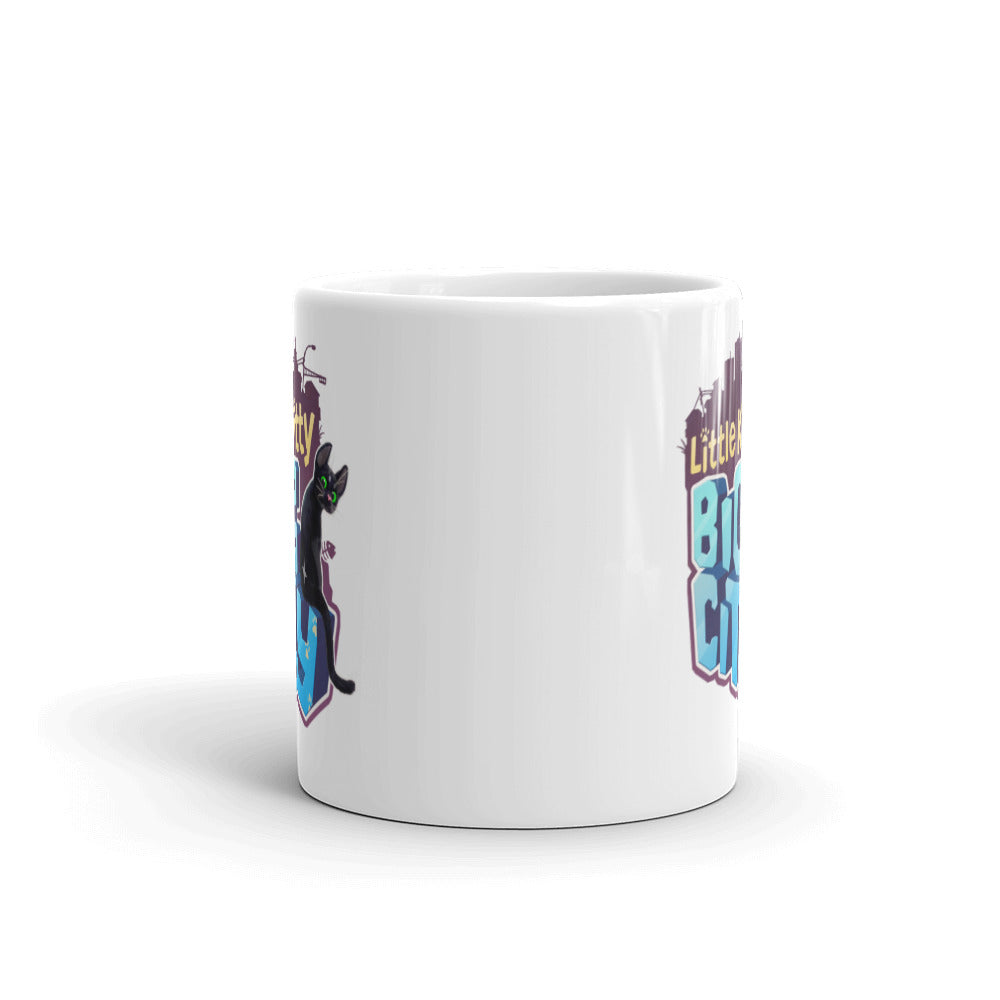 Little Kitty, Big City Logo White Glossy Mug