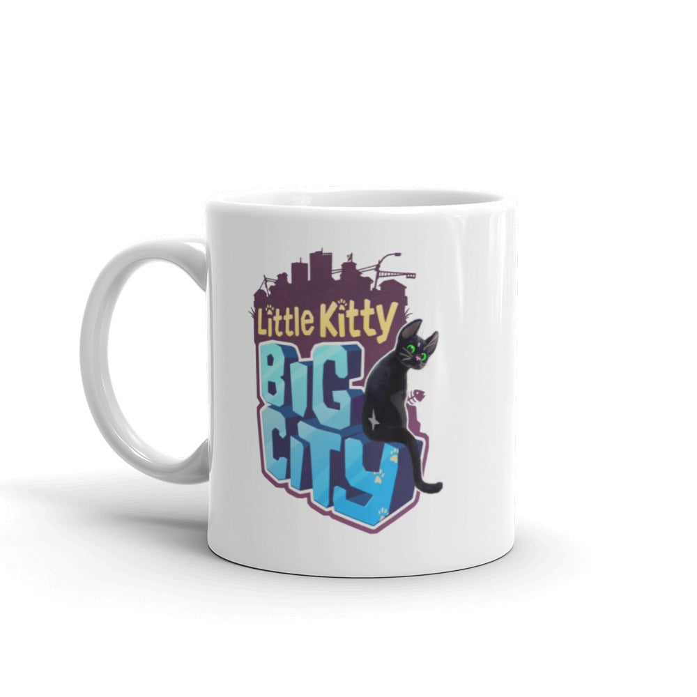 Little Kitty, Big City Logo White Glossy Mug