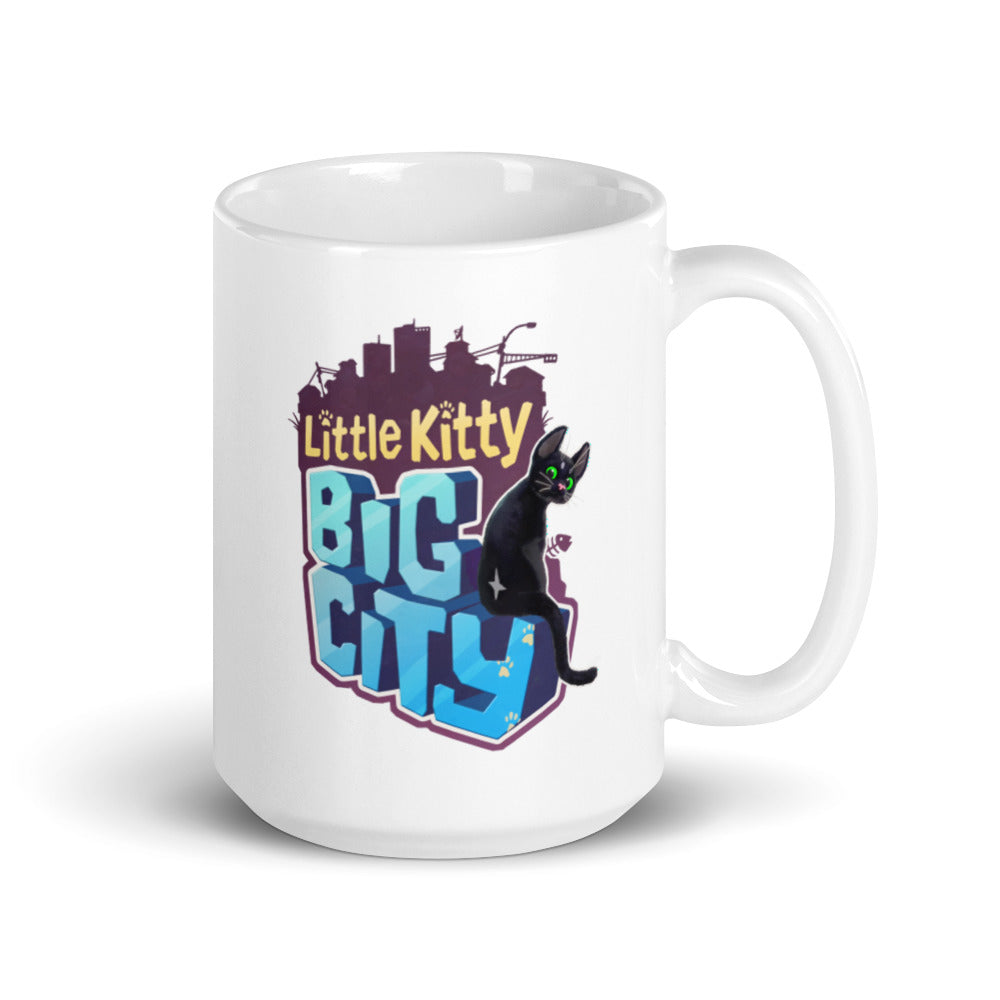 Little Kitty, Big City Logo White Glossy Mug